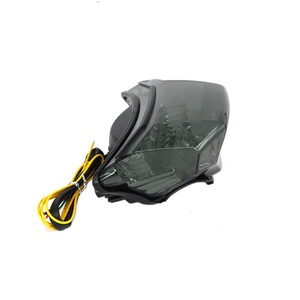 Feu arrière réglable 2014-2019 LED frein de moto feu arrière jaune feu arrière pour Yamahas FZ600 FZ6 12V tension - Product Image 4