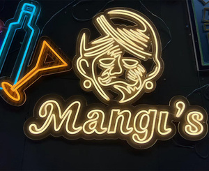 Insegna al Neon LED Personalizzata con Design a Scritta, <span class=keywords><strong>Parole</strong></span> Personalizzate, Luce Flessibile in Silicone per Decorazione Interna e Montaggio a Parete - Product Image 1