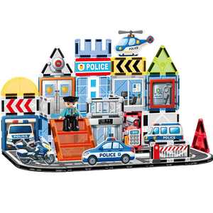 <span class=keywords><strong>Hélicoptère</strong></span> <span class=keywords><strong>de</strong></span> <span class=keywords><strong>police</strong></span> en plastique à assembler, puzzle 3D, blocs <span class=keywords><strong>de</strong></span> construction magnétiques pour garçons et filles, jeu <span class=keywords><strong>de</strong></span> simulation - Product Image 1