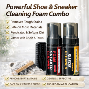 Customizable Logo Portable Environmental Sneaker &amp; Suede Cleaning Kit with Wooden Handle Brush 150ml Foam <strong>Cleaner</strong> - Product Image 3