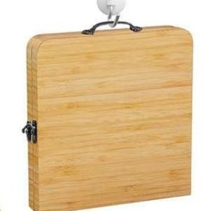 Bamboo <b>Cheese</b> Board <b>Set</b> With <b>Knife</b> Fork Compartments Dried Fruit Box Snack Platter Portable Food Serving Tray - Product Image 5