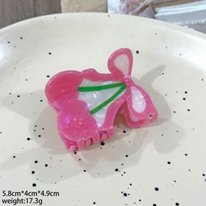 Nouvelle pince à cheveux requin légère en acrylique, motif fruits d'été frais, pour chignon arrière, accessoire de mariage - Product Image 3