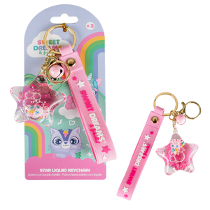 Portachiavi 3D con glitter acquatici galleggianti Sweet Dreams Friends - Product Image 1