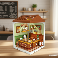 Nouveauté 2026 OEM & ODM Mini Maison à Assembler Micro-Scène Magasin avec Éclairage Blocs DIY Jouets Éducatifs