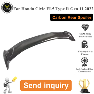สปอยเลอร์หลังคาร์บอนไฟเบอร์ทรง MOD สำหรับรถยนต์ฮอนด้า ซีวิค FL5 รุ่น Type R Gen 11 แฮทช์แบ็ค ปี <span class=keywords><strong>2022</strong></span> - Product Image 3