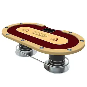 YH 8 Players Playing Card Table Multi-Game Texas Hold'em Poker Table Modern Casino Table