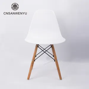 Hot Selling Cheap Price Contemporary Kitchen Hotel Furniture Event Wedding Chair Plastic Pp Dining Chairs With Beech Wood Legs