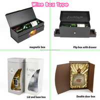 Boîte en papier rigide biodégradable de luxe pour vin, personnalisable, avec conception gratuite, pour bouteille unique certifiée, boissons énergisantes et éponge
