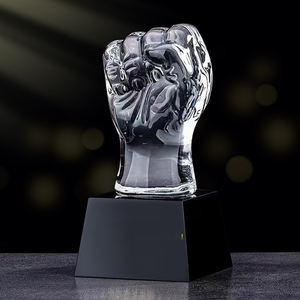 All'ingrosso K9 personalizzabile cristallo premi 3D Logo pugno trofeo come centrotavola altri oggetti di cristallo - Product Image 6