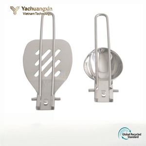 Juego de espátula y cuchara plegables de acero inoxidable, utensilios de cocina duraderos para exteriores de diseño minimalista - Product Image 2