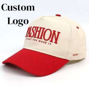 Wholesale Custom American Street Style Baseball Cap High Quality 100% Cotton Baseball Cap 5 Panel <b>Hat</b> Personalized Baseball Cap - Product Image 1