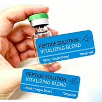 Étiquettes personnalisées de peptides autocollantes de qualité supérieure, autocollants d'identification de flacons durables et imperméables