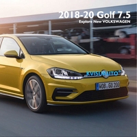 Luces de Circulación Diurna en Forma de U Fáciles de Modificar CQL, Faros Delanteros Bi-LED con Proyector Láser G5 y DRL LED para Golf 7.5 18-22