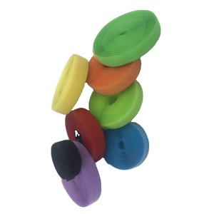 Top Grade Colorful Soft <b>Hook</b> and Loop Fasteners 100% Nylon Sewing <b>Hook</b> and Loop Fastener Tape Sew on <b>Hook</b> and Loop Tape - Product Image 2