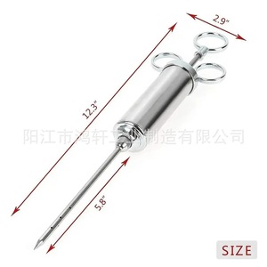 Stainless Steel Marinade Injector 304 With Three Needles For Turkey Steak <b>BBQ</b> Cooking Tool - Product Image 3