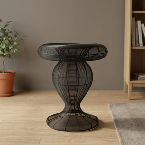 Tabouret de bar en fer traditionnel durable avec revêtement en poudre pour salon - Product Image 2