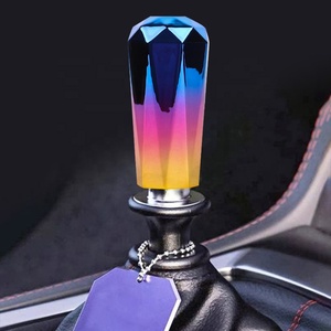 Accessoires de voiture JDM Pommeau de levier de vitesse manuel universel en aluminium Neo Burnt Blue Diamond <span class=keywords><strong>Shape</strong></span> 4 Sizes avec adaptateur de tête - Product Image 2