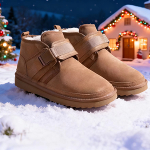 Botines de Invierno para Mujer, de Piel Auténtica, con Plataforma, Cálidos, de Diseño, para Parejas, Casuales, para la Nieve - Product Image 1