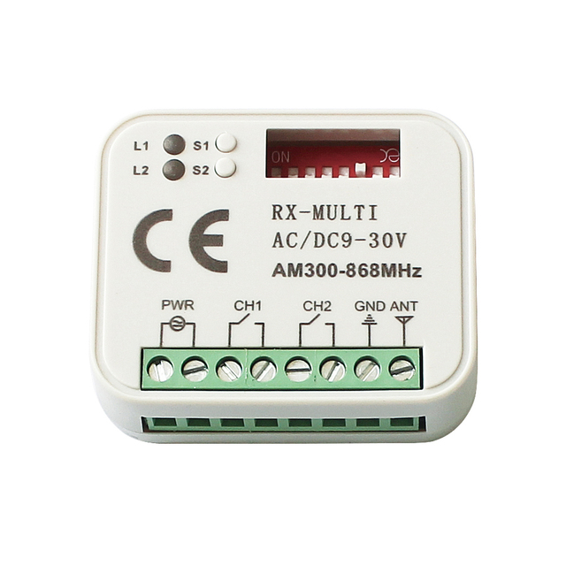 Multi-frequency Two-way Remote Control Switch 280-868MHz Multi-frequency Receiver 12/24V Universal Intelligent Motor Controller