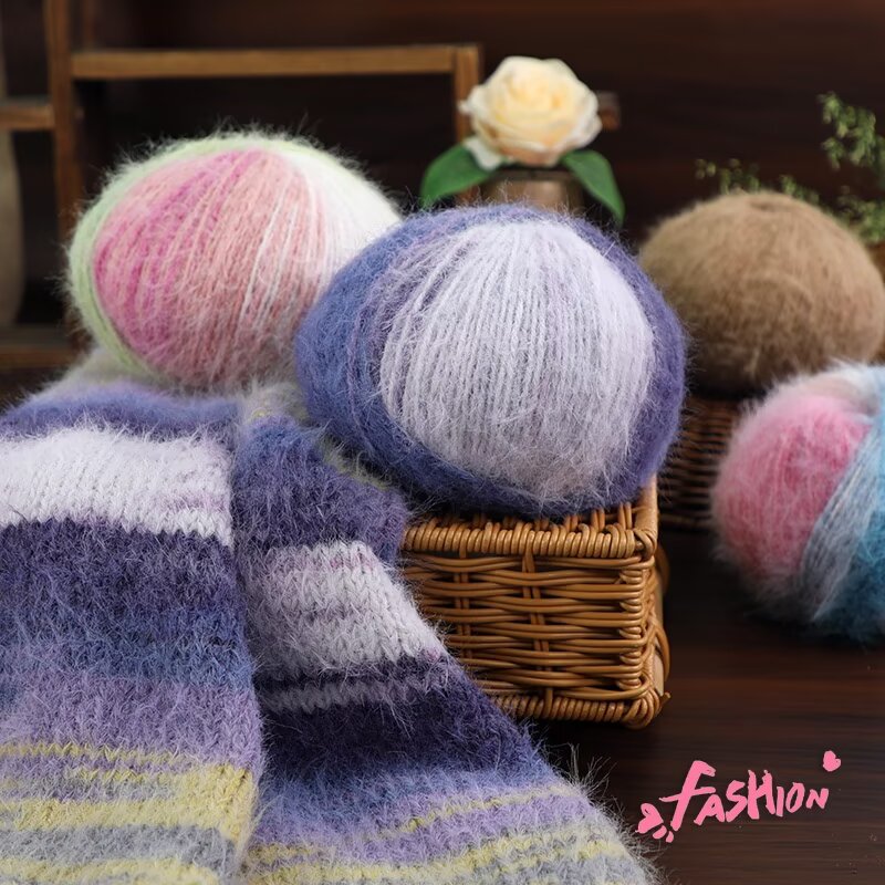 100-Gram Dyed Acrylic/Nylon/Blended Wool Yarn Eco-Friendly High Tenacity Recyclable Anti-Pilling Hand Knitting Embroidery DIY
