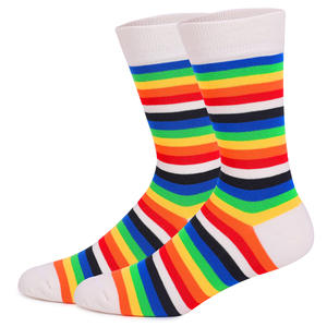 Pride Rainbow Striped Cotton Man Chaussettes <span class=keywords><strong>LGBT</strong></span> Rainbow Strip Chaussettes pour homme - Product Image 6