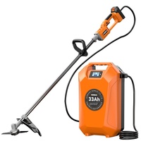 Tondeuse à gazon électrique haute puissance de type sac à dos, rechargeable au lithium-ion, désherbeuse agricole multifonction pour grandes surfaces