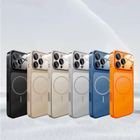 Funda Magnética Mate Esmerilada para Teléfono, Resistente a Impactos, para 17/16Pro Max/15/14/13/12 con Cubierta Protectora de Lente de Vidrio