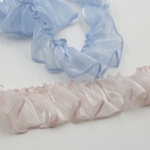 Accessori di pizzo a foglia di loto pieghettati in raso multicolore di 5-7 cm, opere d'arte in tessuto per tende, bordi del grembiule, polsini - Product Image 2