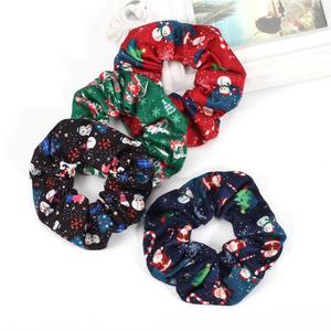 New Đảng giáng sinh dễ thương Santa Snowman Xmas cây kẹo in thân thiện với môi tóc đàn hồi Quan Hệ Đối với phụ nữ - Product Image 1