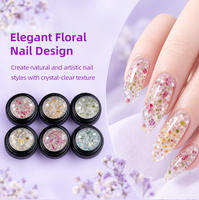 Gel de Construction Floral Transparent Effet Cristal pour Ongles, Gel UV/LED pour Encapsulation de Fleurs Naturelles, Gel Nail Art OEM ODM Logo Personnalisé