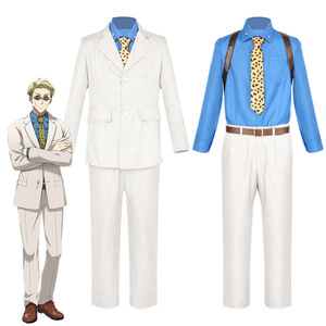 Disfraz de Cosplay de Nanami Kento para Hombre, Traje con Camisa Azul, Pantalones Blancos y Corbata de Leopardo, Atuendo para Convento de Anime, Poliéster - Product Image 2