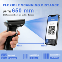 Lecteur de codes-barres 2D filaire portable W2, capteur CMOS, 30 ips, IP54, scanner de codes-barres USB pour restaurant, bureau, contrôle des stocks
