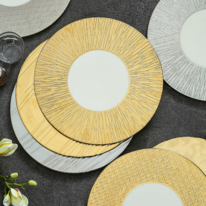 Haute qualité 11.8 pouces personnalisable décoration en céramique Western assiette plate sous-assiette maison salle à manger mariage fête hôtel vaisselle - Product Image 2