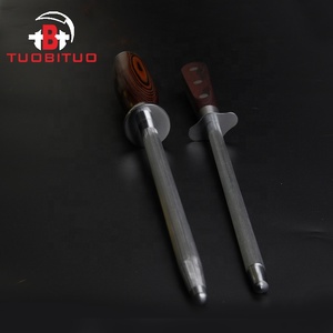 Tuobituo Professional Diamond Steel <strong>Knife</strong> Sharpening Rod 8 Inch <strong>Kitchen</strong> <strong>Knife</strong> <strong>Sharpener</strong> With Pakka Wood Handle - Product Image 5