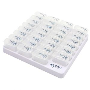 Organisateur de pilules 31 jours avec compartiments escamotables, distributeur de médicaments portable pour vitamines - Product Image 1
