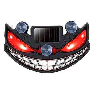 Feu de signalisation solaire pour voiture, lampe d'urgence visage souriant, signal de sécurité arrière pour véhicule, lumière décorative - Product Image 2