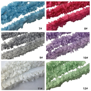 Couleur 3D mousseline de soie fleur bricolage dentelle garniture dentelle ruban dentelle robe Applique couture tissu décoratif <span class=keywords><strong>XF10</strong></span> - Product Image 4