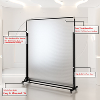 Miroir de danse portable et mobile sur roulettes pour la maison, la salle de sport, le studio de fitness, miroir sur pied grand format HD personnalisable