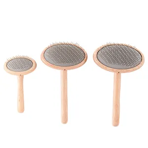 Pet Brush Grooming Cleaning Products Dog Grooming Brush Comb Wooden Massage Brush Hair Remover For Dogs And Cats