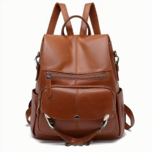 Vintage Convertible Lady National Waterproof Zipper Closure PU Leather Backpack Black Brown Small Size Travel