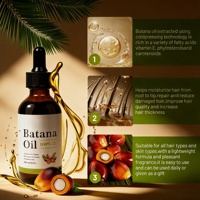 Aceite para el Crecimiento del Cabello de 60 ml con Logotipo Personalizado de Fábrica, Aceite de BATANA de Marca Privada para el Crecimiento del Cabello, Anticaída, Regeneración y Cuidado del Cuero Cabelludo