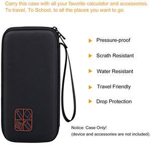 Casing Pembawa Kalkulator Kaset GrEVA Keras untuk Instrumen <span class=keywords><strong>Texas</strong></span> TI-84 Plus CE/TI-<span class=keywords><strong>83</strong></span> Plus CE/Fx-9750GII/Tas Ritsleting Eva - Product Image 3