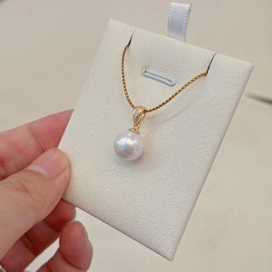 Collar Largo de Cadena de Oro de 18K con Perla Natural de Agua Dulce, Diseño Retro de Múltiples Capas, Estilo Ligero y Lujoso, Collar de Perlas para Suéter - Product Image 3