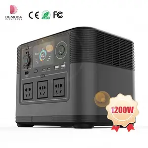 1200W USV Power Bank Generators tat ionen Eu Uk 110V Lifepo4 Lithium batterie Wiederauf lad bares tragbares Notfall kraftwerk für den Außenbereich