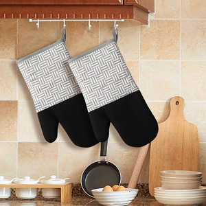 Guantes de Cocina de Algodón, Resistentes al Calor, Antideslizantes, Ecológicos, Impermeables, Guantes para Barbacoa, Fáciles de Limpiar, Reutilizables, Personalizables - Product Image 3