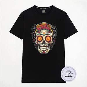 Camiseta Frida Kahlo Catrina negra con diseño de calavera de azúcar del Día de Muertos - Product Image 3