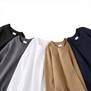 ราคาโรงงาน รับผลิตตามสั่ง พิมพ์ซิลค์สกรีน เสื้อแขนยาวผ้าฝ้ายแท้ หนัก 300 กรัม ทรงหลวมสำหรับผู้ชาย - Product Image 3