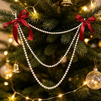 Bandkranz, Weihnachtsschleifen, Perlen – Vintage-Stil, Feiertage, Valentinstag