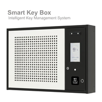 Gabinete de Llaves Inteligente con 50 Ranuras, Caja Fuerte con Control de Llaves RFID, Sistema Electrónico de Gestión de Llaves, Montaje en Pared, NFC, Huella Dactilar, Reconocimiento Facial