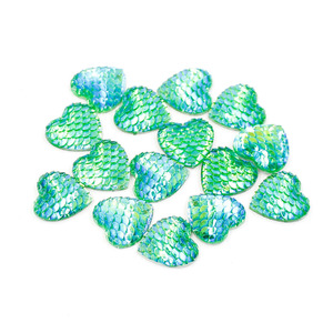 Mini 16Mm Đầy Màu Sắc Cá Quy Mô Trái Tim Phẳng Trở Lại Charms Nhựa Bầu Trời Đầy Sao Nút Vá Cho Tự Làm Vòng Đeo Tay Đồ Trang Sức Làm Phụ Kiện - Product Image 4